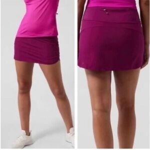 Athleta run with it 14” skort Purple Size XL Athleisure Gym Workout Tennis Prep